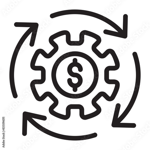 Cashflow line icon