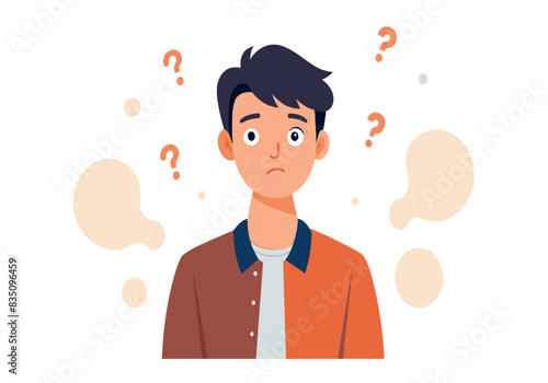 A man is looking at the camera with a puzzled expression on his face