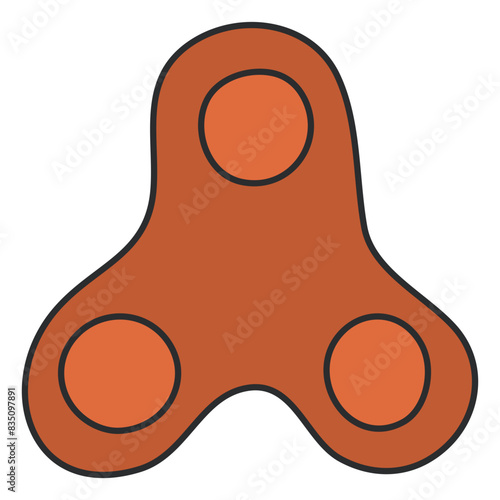 An icon design of fidget spinner 

