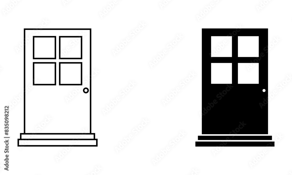 door, entrance, house door icon vector door, entrance, house door icon vector