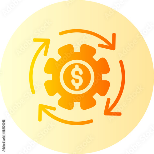 Cashflow gradient icon