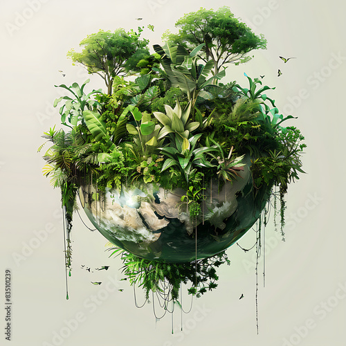 Green world, the power of various plants on the earth's surface