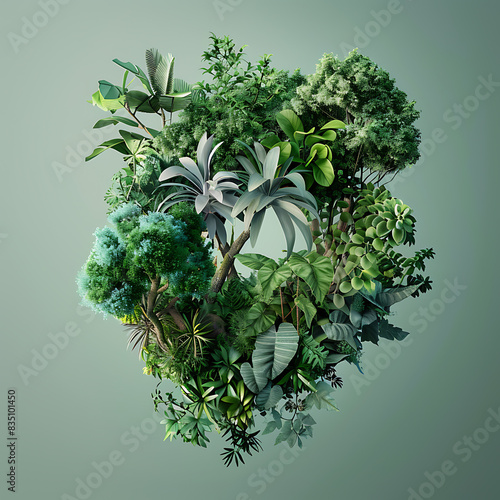 Green world, the power of various plants on the earth's surface