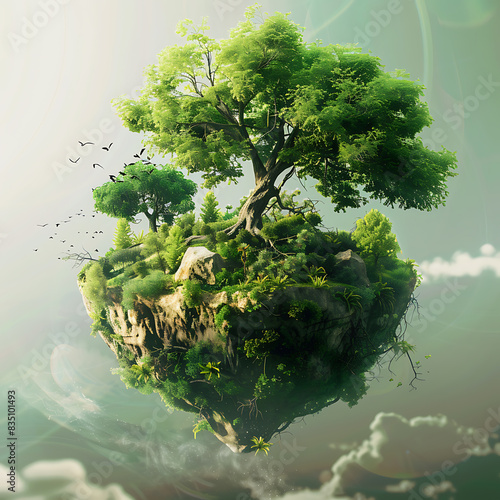 Green world, the power of various plants on the earth's surface