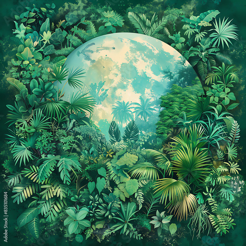 Green world, the power of various plants on the earth's surface