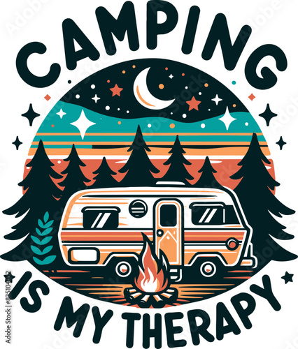 Camping is my therapy svg, camping rv svg, camping svg, Happy Camper Svg png