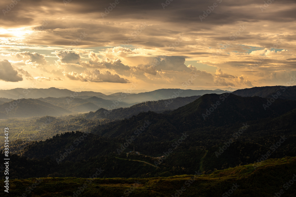 sunset in the mountains sunset in the mountains