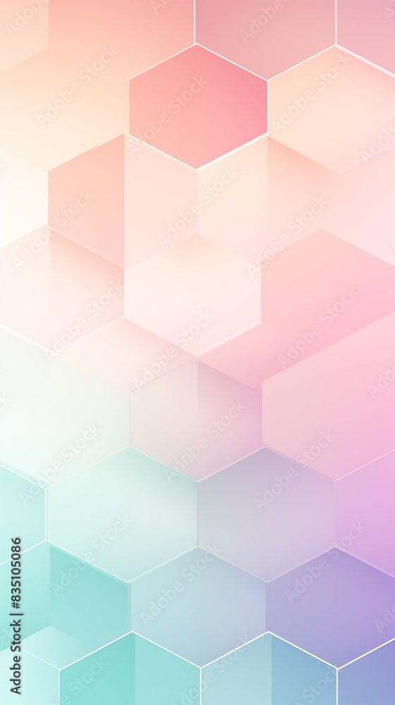 Geometric Abstract Image Pattern Background, Hexagonal Shapes in Pastel Colors, Wallpaper, Background, Cell Phone Cover and Screen, Smartphone, Computer, Laptop, 9:16 Format - PNG Geometric Abstract Image Pattern Background, Hexagonal Shapes in Pastel Colors, Wallpaper, Background, Cell Phone Cover and Screen, Smartphone, Computer, Laptop, 9:16 Format - PNG