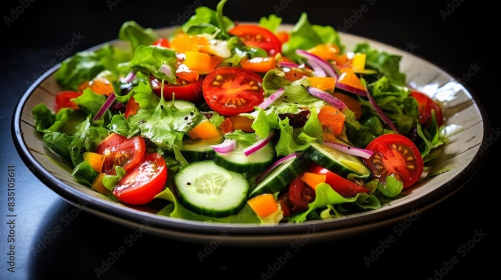 Another fresh salad with mixed vegetables and greens, Another fresh salad with mixed vegetables and greens,