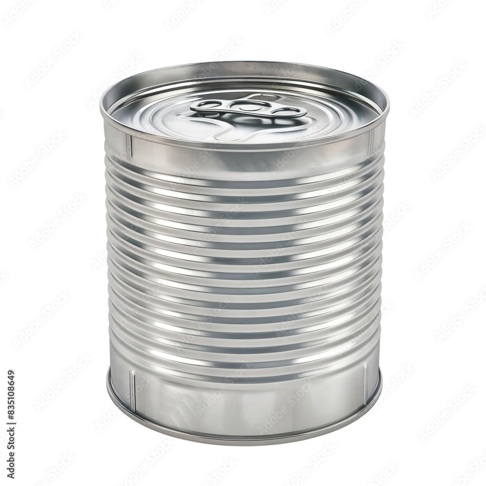 Empty blank tin can isolated on transparent background Empty blank tin can isolated on transparent background