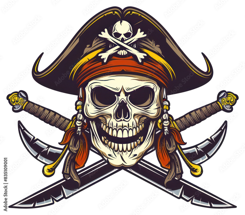 Fototapeta premium PNG Pirates sword cross icon pirate creativity history.