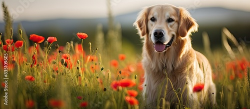 Cute Golden Retriever dog s...