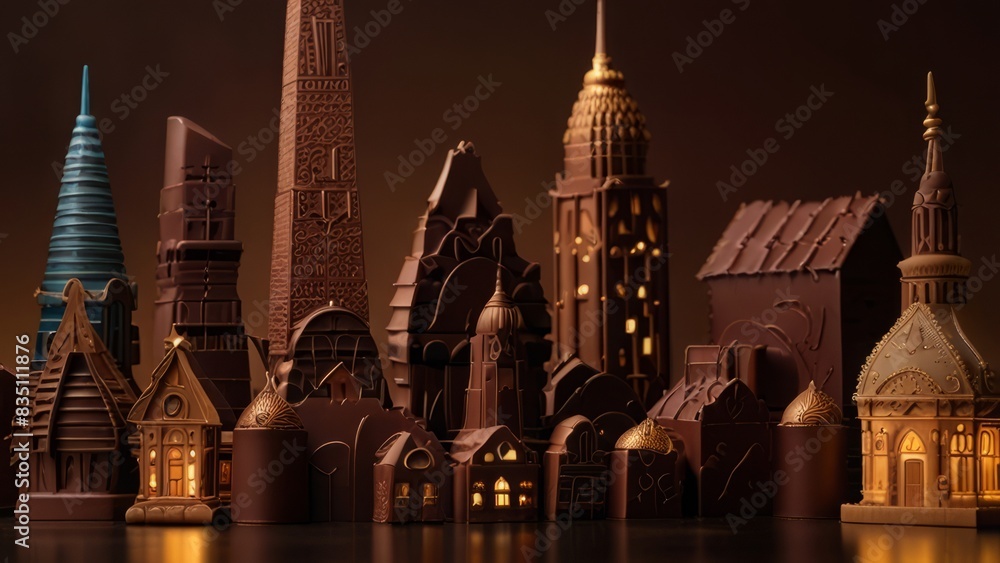 Fototapeta premium World Chocolate Day. Delicious and sweet chocolate.