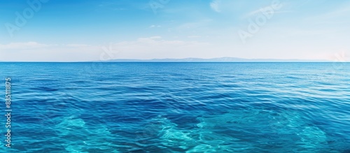 Tranquil blue sea surface b...