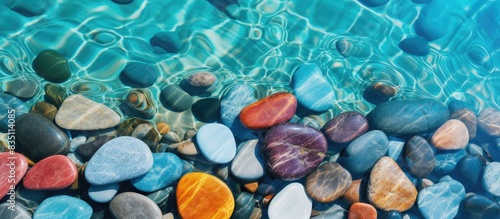 Vibrant saturated sea stone...