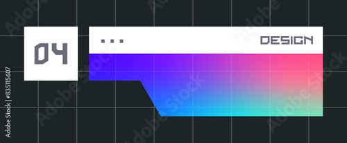 Futuristic element vector illustration. Colorful lower third video overlay.