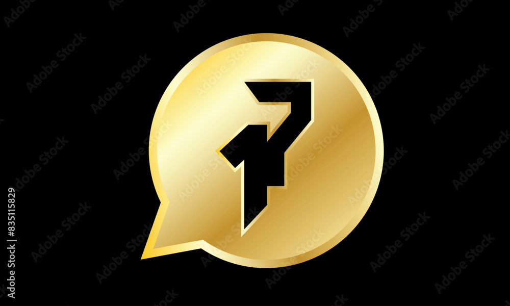 Number 3D Gold Logo Circle Triangle Modern Number 3D Gold Logo Circle Triangle Modern