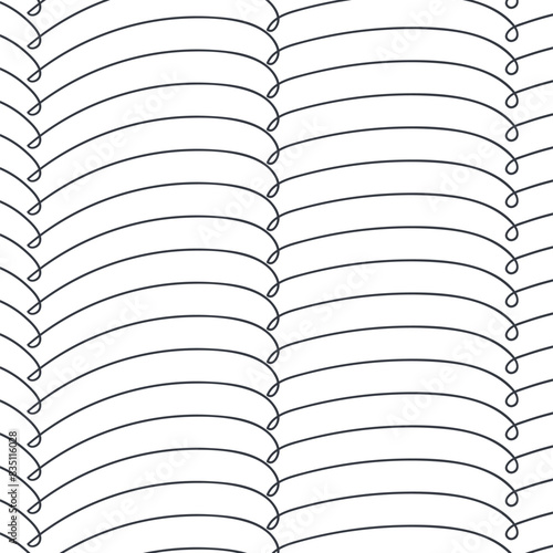 Curving lines with curls create a striped texture.