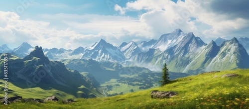 Scenic summer mountain view...