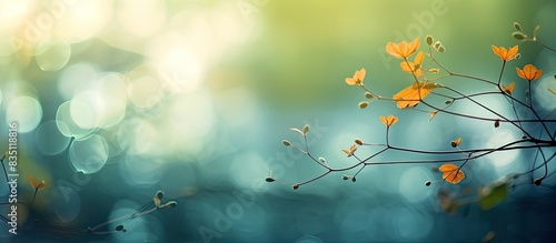 A nature-inspired bokeh abstract with copy space image. © vxnaghiyev