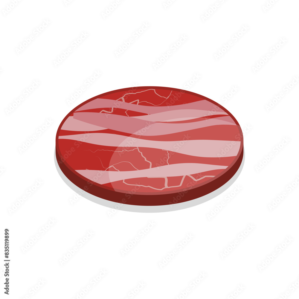 3D Isometric Flat Vector Set of Sausages and Meat Products, Butcher Store Production. Item 6 3D Isometric Flat Vector Set of Sausages and Meat Products, Butcher Store Production. Item 6
