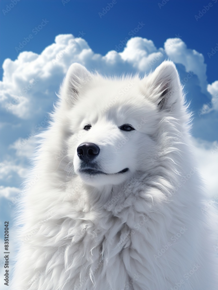 white dog on sky white dog on sky