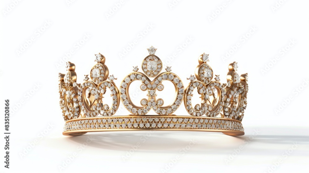 golden queen crown on white background in high resolution and quality golden queen crown on white background in high resolution and quality