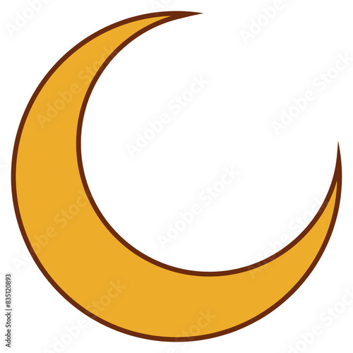 crescent moon cartoon