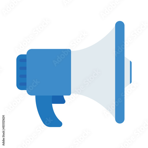 Marketing Megaphone Blue Flat Style