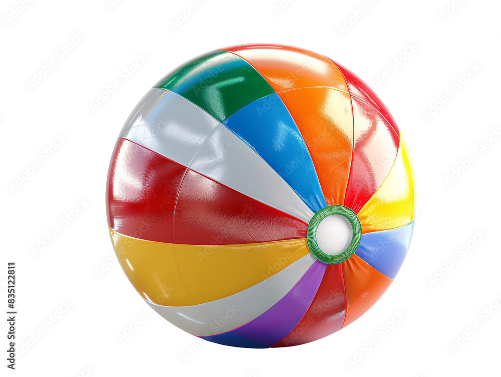 Beach ball die cut PNG style isolated on white and transparent background Beach ball die cut PNG style isolated on white and transparent background