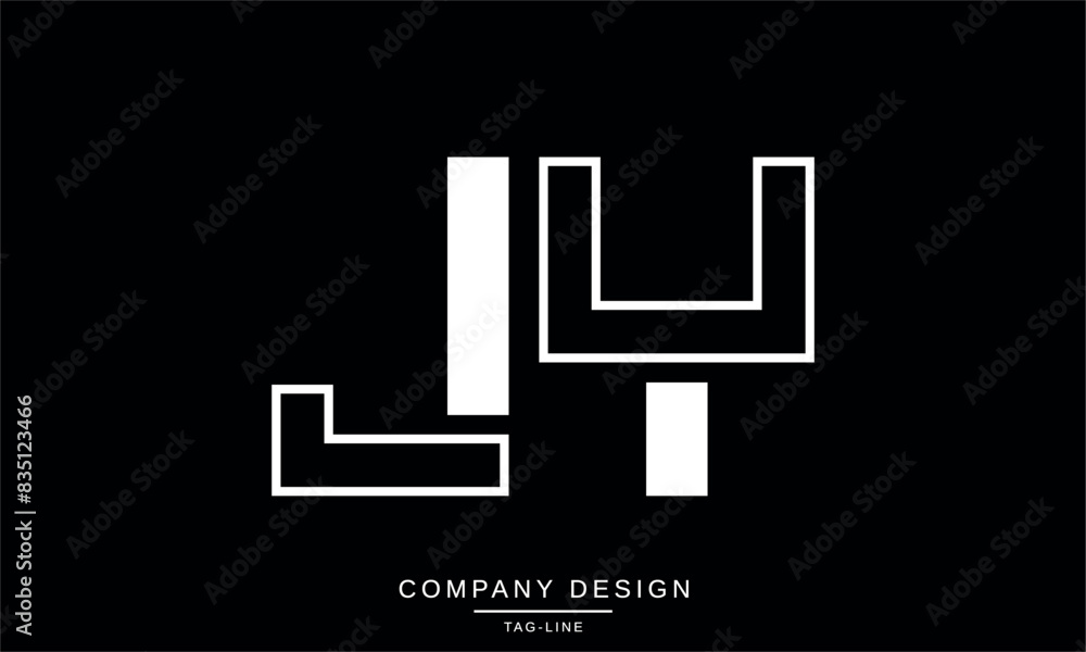 JY, YJ Abstract Letters Logo Monogram Design Font Icon Vector Initials JY, YJ Abstract Letters Logo Monogram Design Font Icon Vector Initials