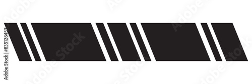 Slash line. Border with diagonal lines. Angle of tilt stripes. Black pattern of footer. Diagonal parallel lines divider strip. Tilt strip geometric abstract border. Slash divider.