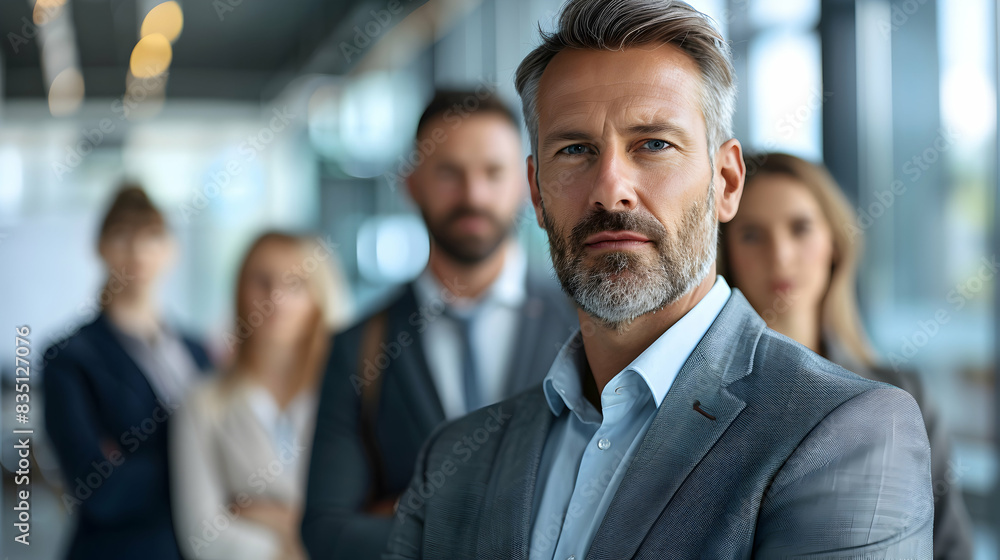 Photo realistic CEO profile with company backdrop for leadership and transparency during townhall. Great for corporate ads. Photo realistic CEO profile with company backdrop for leadership and transparency during townhall. Great for corporate ads.