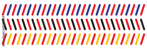 Slash line. Border with diagonal lines. Angle of tilt stripes. Diagonal parallel lines slash divider tilt strip geometric border vector. 11:11