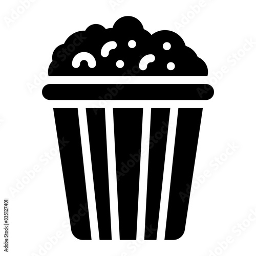 popcorn glyph icon