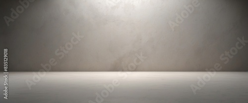Minimal abstract background for product presentation Llight on gray plaster wall. photo