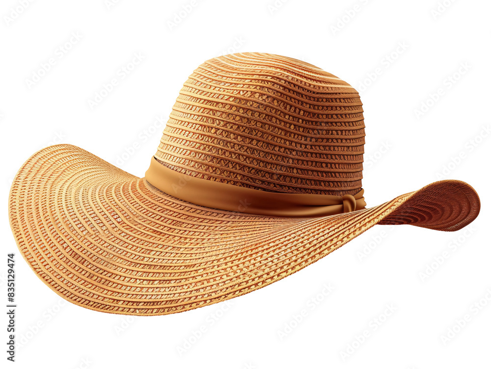 Sun Hat Die Cut PNG Style Isolated on White and Transparent Background Sun Hat Die Cut PNG Style Isolated on White and Transparent Background