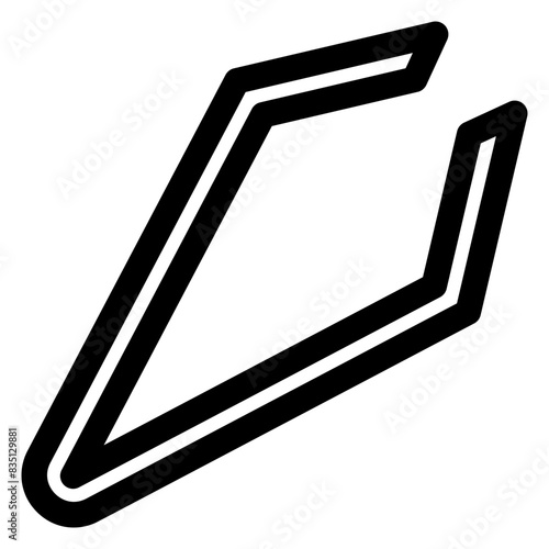 tweezers line icon vector illustration isolated on white background