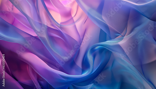 A purple and blue fabric with a wave pattern