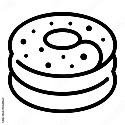 bagel line icon