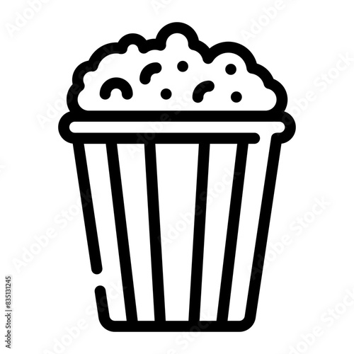 popcorn line icon