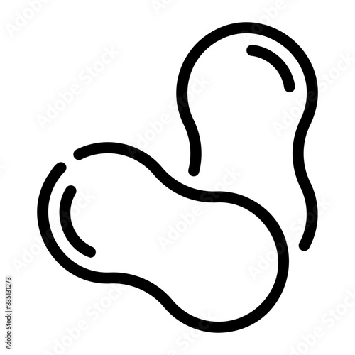 peanut line icon