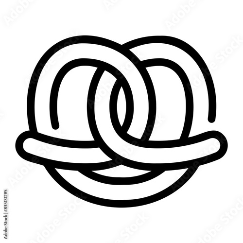 pretzel line icon