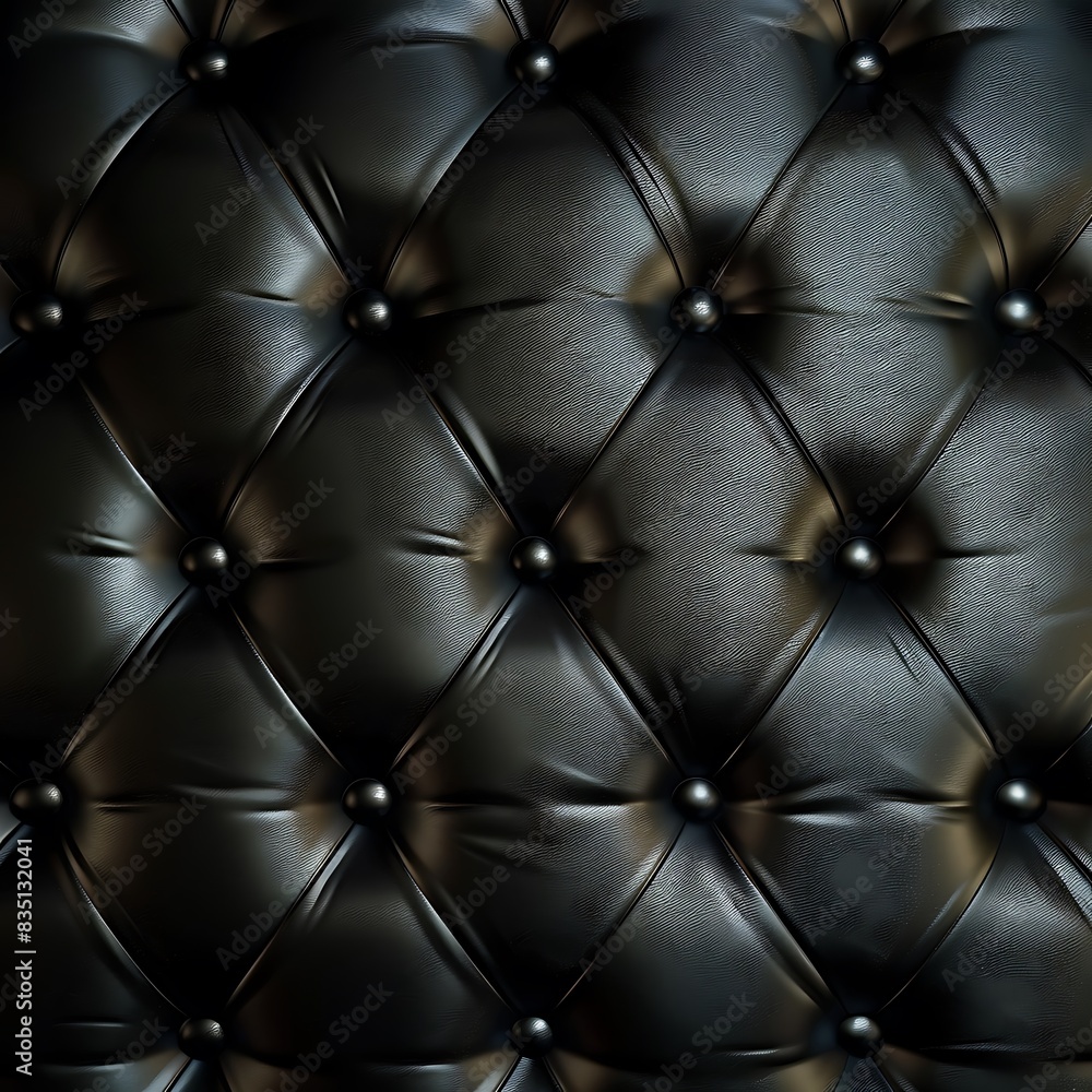 Sepia luxury buttoned black leather Sepia luxury buttoned black leather
