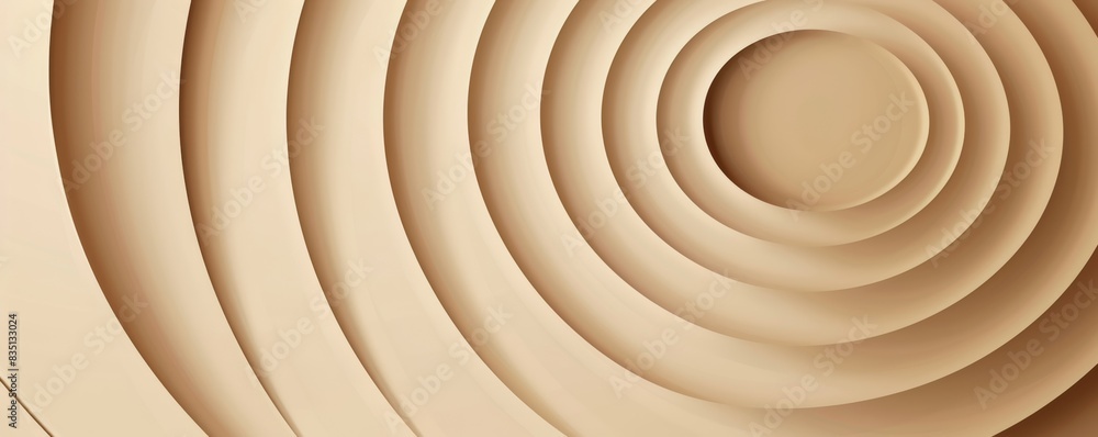 Obraz premium Beige abstract concentric circles background