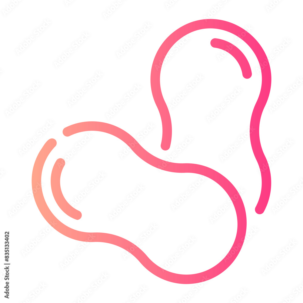 Obraz premium peanut gradient icon