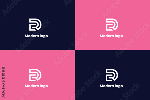  letter rd iconic logo, letter pd lineart logo, logomark, icon,