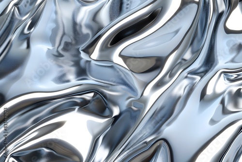 a liquid silver chromatic background photo