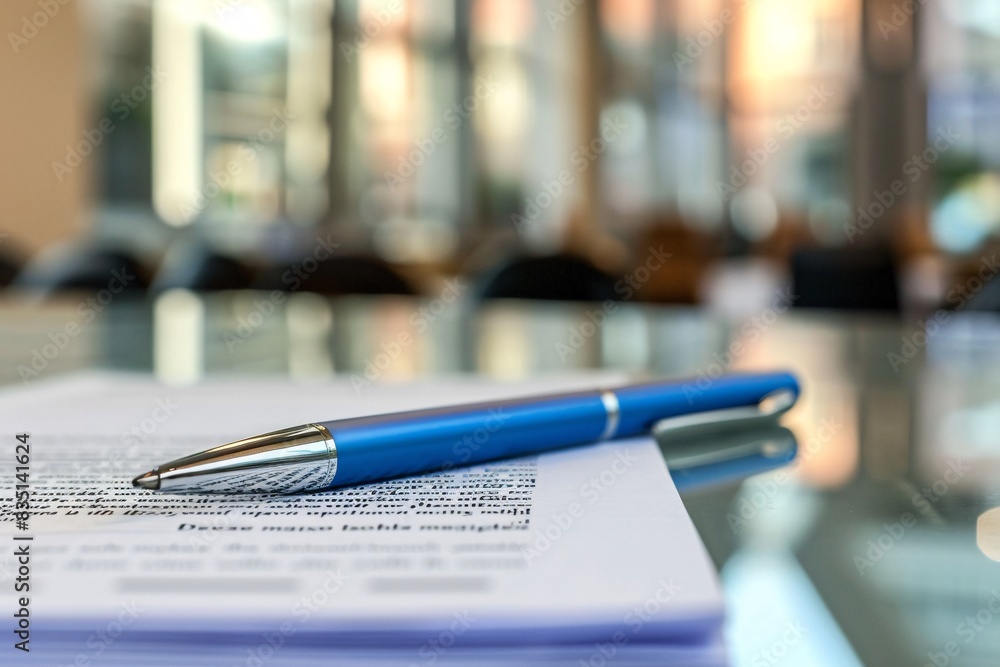 a pen on top of a piece of paper a pen on top of a piece of paper