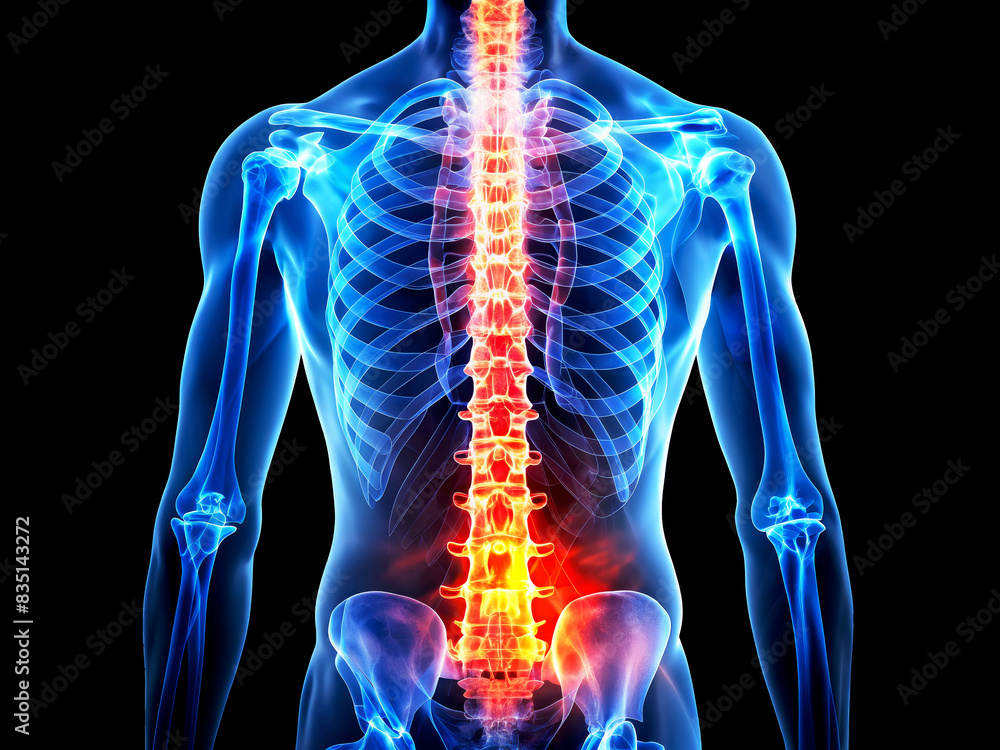 Medical Diagnostic Image of Lumbar Region Pain Medical Diagnostic Image of Lumbar Region Pain